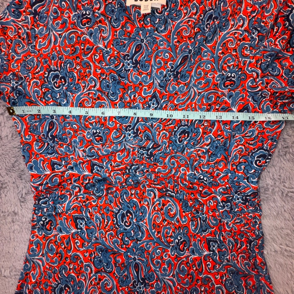 Boden Elodie Empire Midi Dress
Fiesta Orange Botanic Terrace Women's 12 Stretch - Picture 6 of 16